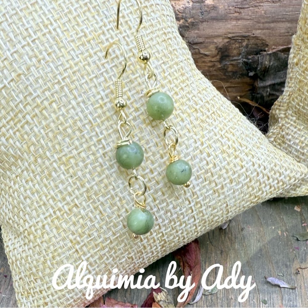 Alquimia Jade Green Dangle Earrings